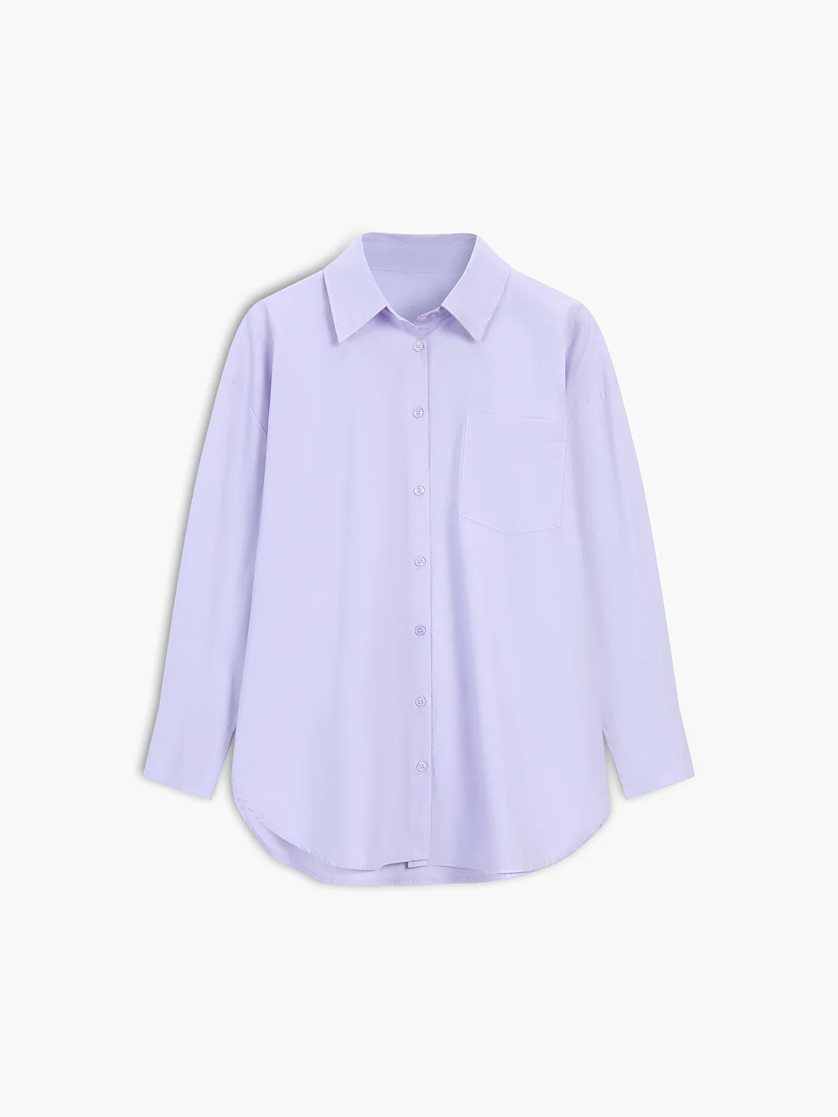 Lavender Button Down Oversized Shirt - Takermore