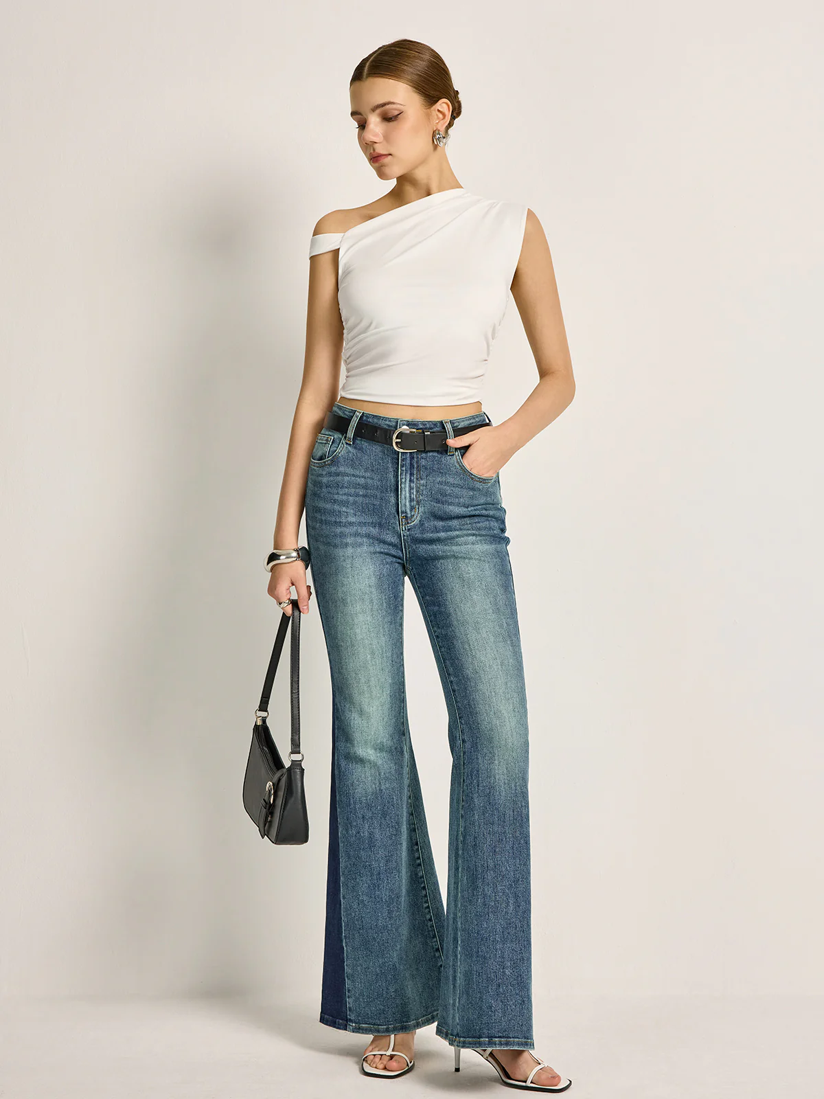 Asymmetrical Cutout Ribbed Top - Takermore