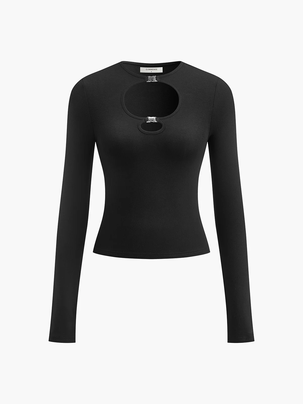 Double Keyholes Long Sleeve Top - Takermore
