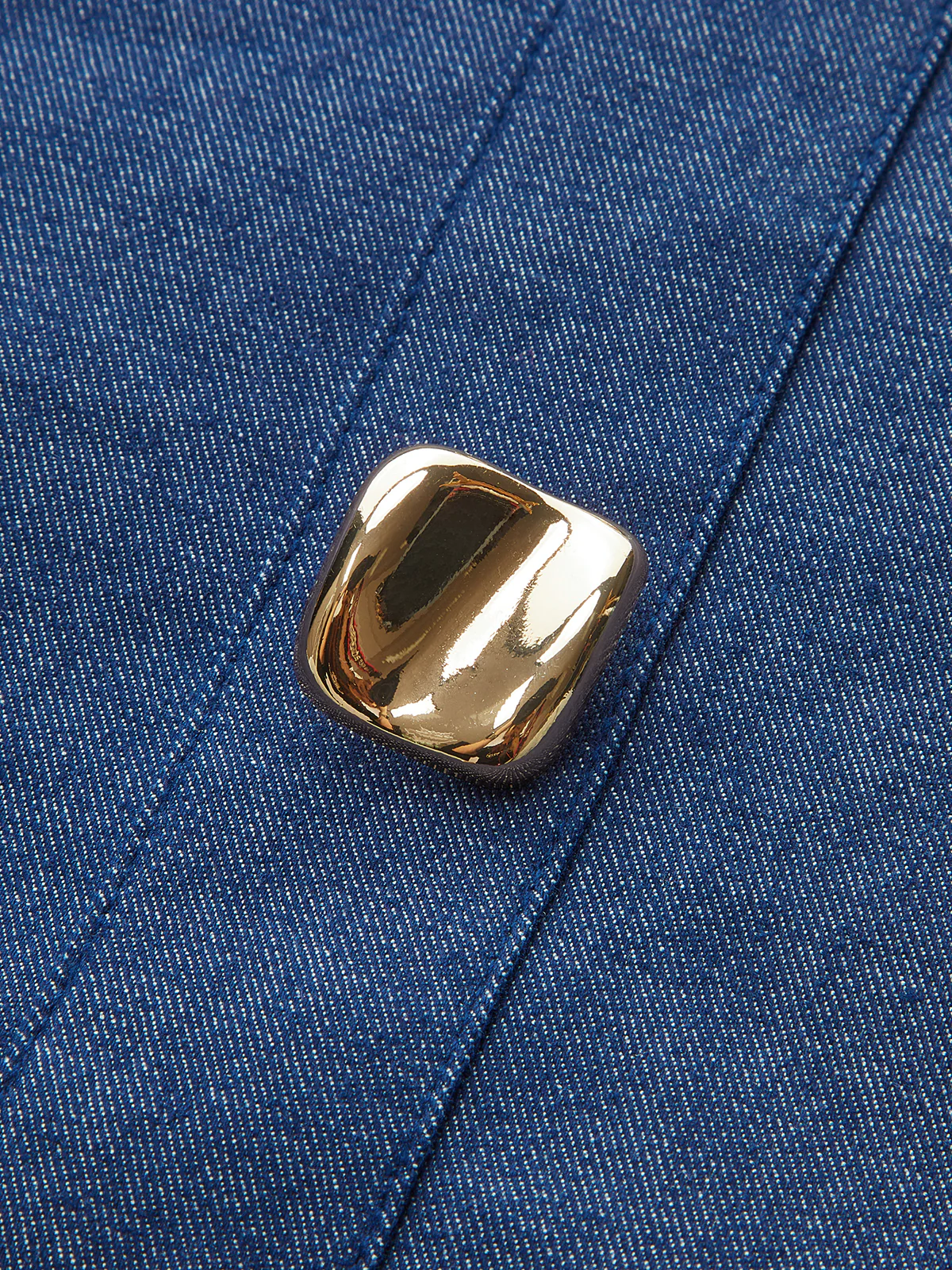 Cotton-Paneled Faux Denim Tank Top - Takermore