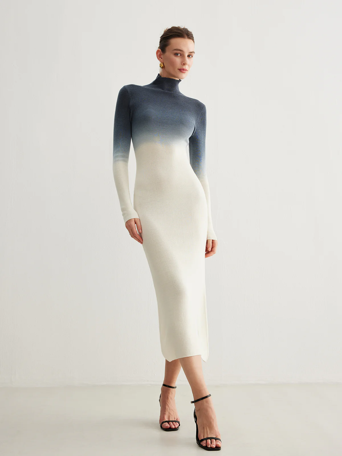 Tie Dye Gradient Slim Long Dress - Takermore