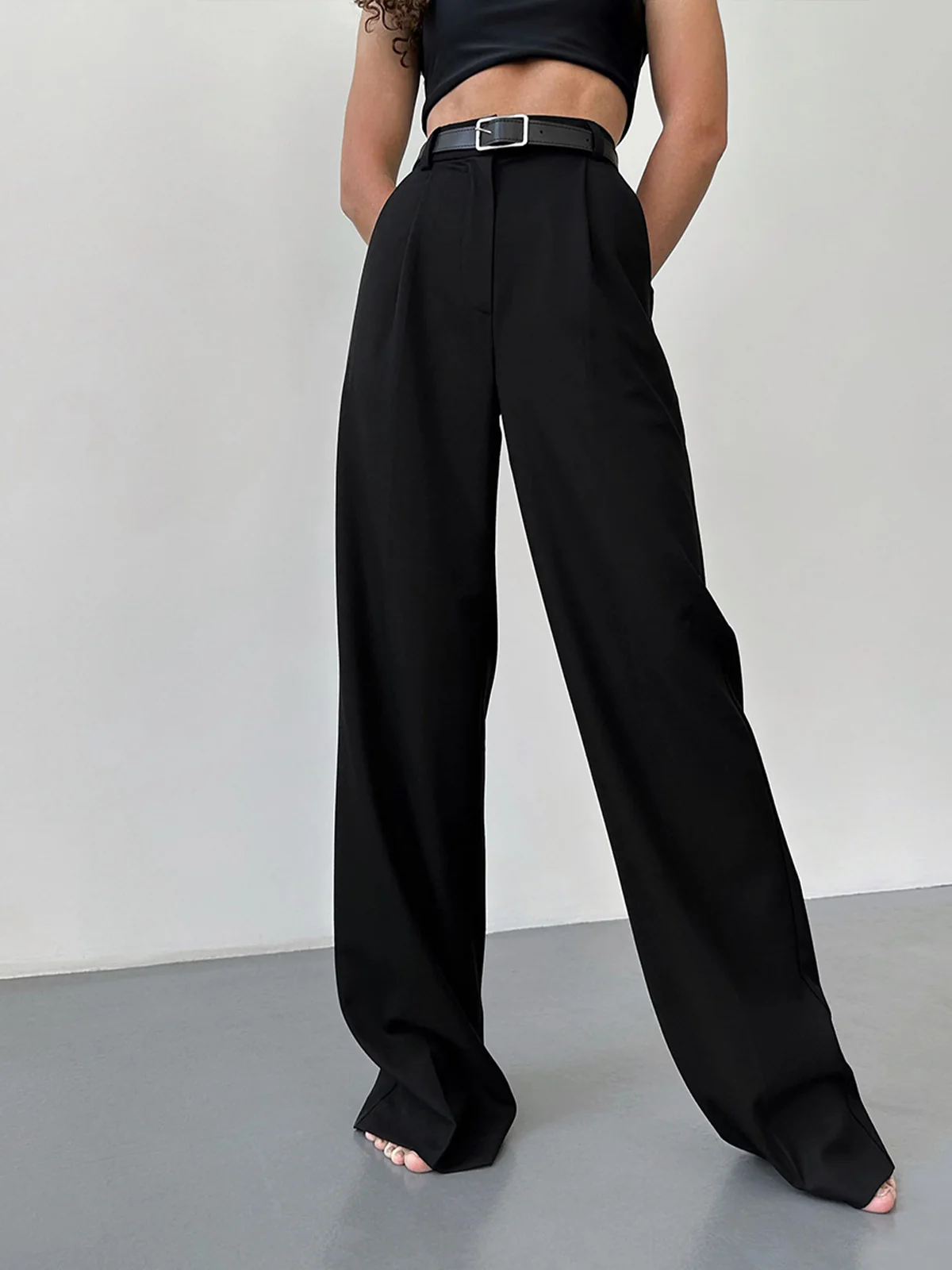 High-Waist Wide Leg Pants - Takermore