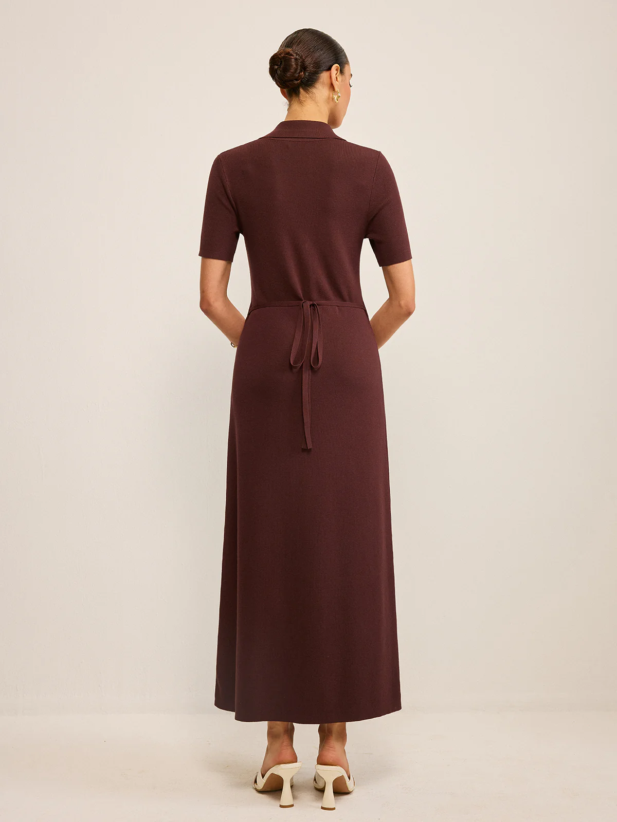 Pocketed Button-Front Maxi Dress - Takermore