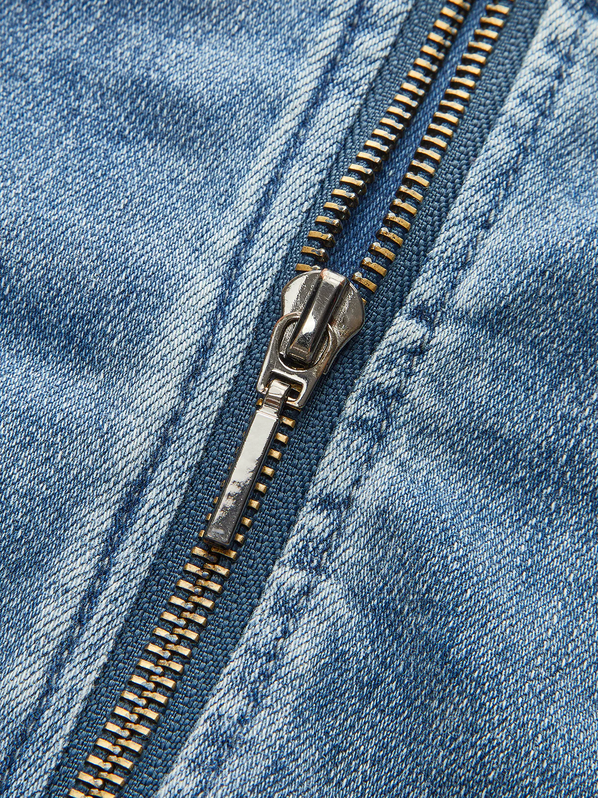 Asymmetrical Pleated Denim Strapless Top - Takermore