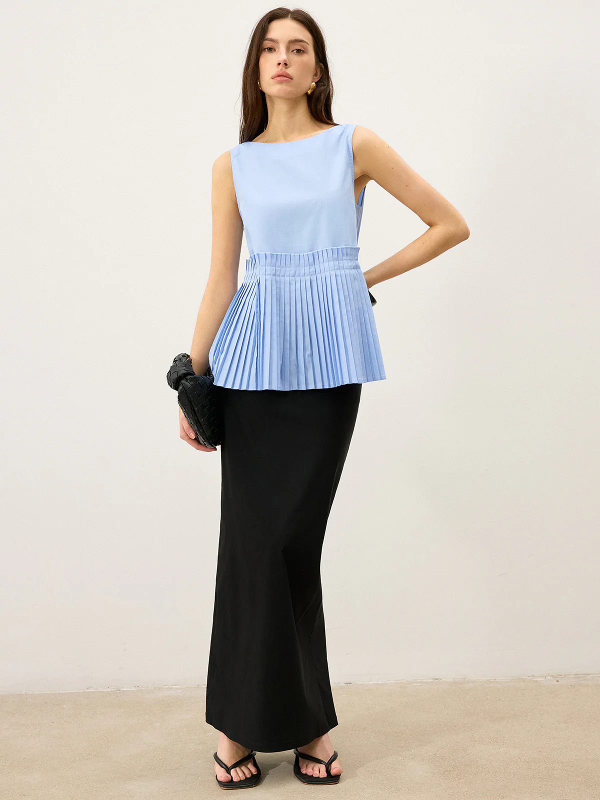 Pleated Hem Tank Top - Takermore