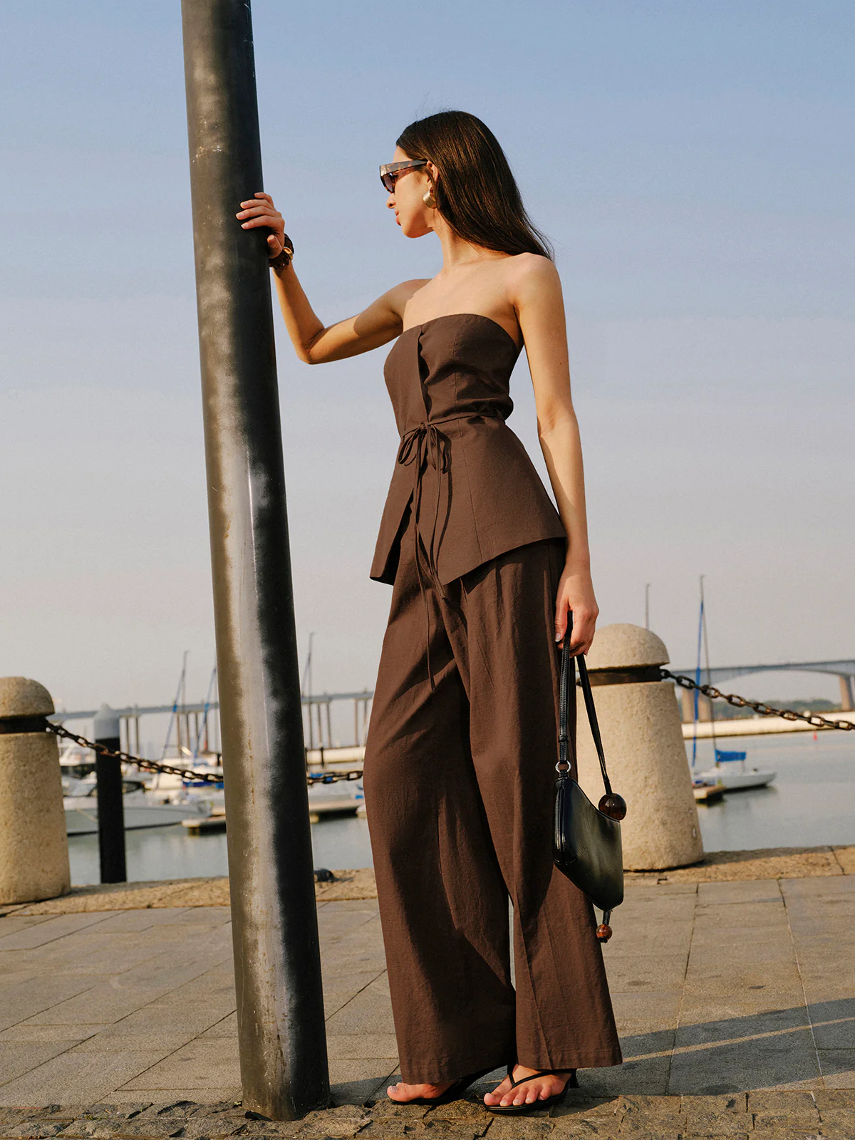 Cotton & Linen Mid-Waist Pants - Takermore