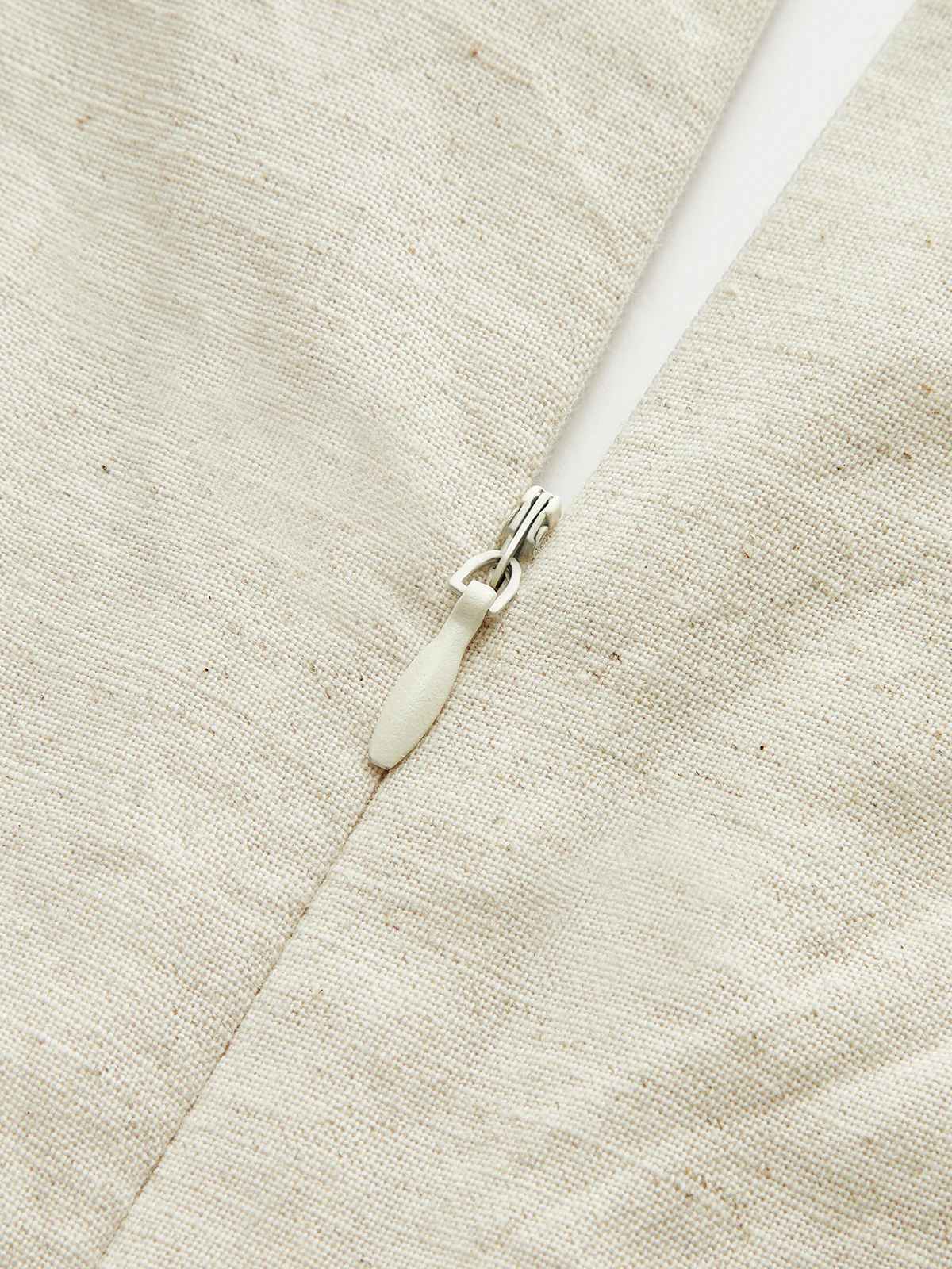 Cotton & Linen Ruched Button Detail Mini Dress - Takermore