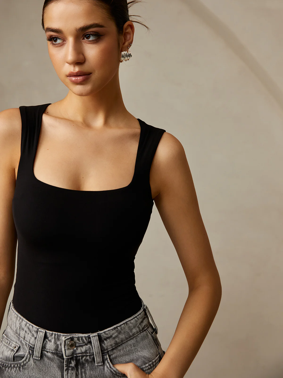 Casual Plain Strappy Top - Takermore