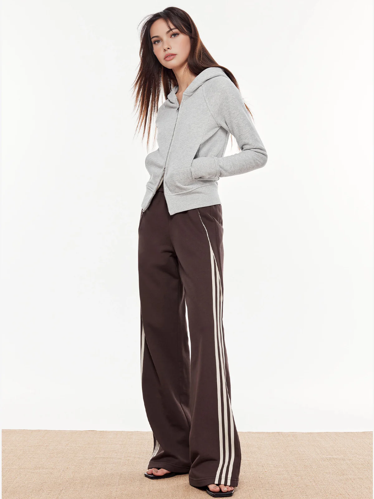 Striped Patchwork Elastic Waist Pants - Takermore