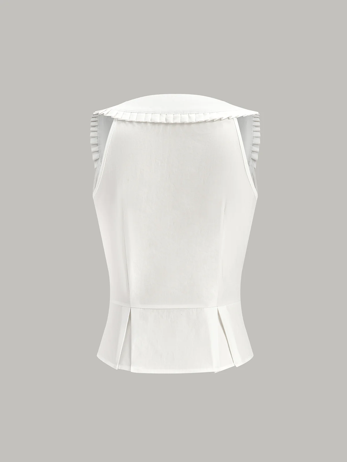 Pleated Square Neck Buttoned Top - Takermore