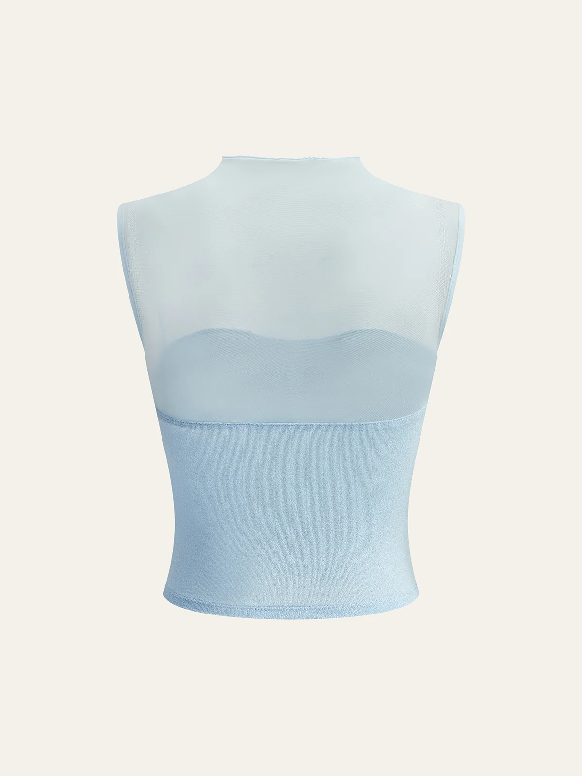 Semi-Sheer Mesh Panel Wrap Top - Takermore