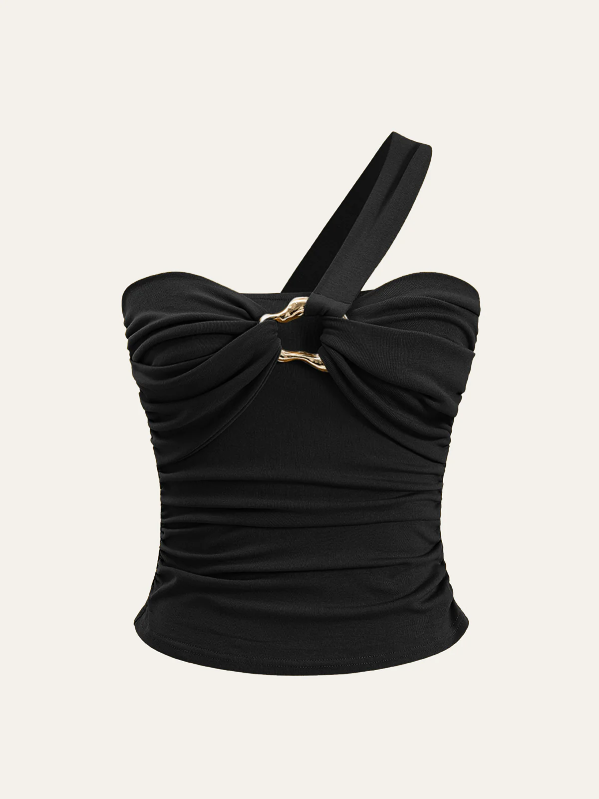 Twist Front One-Shoulder Top - Takermore