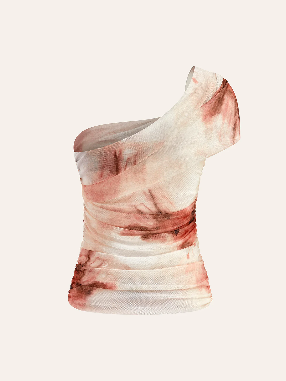 Semi-Sheer One-Shoulder Top - Takermore