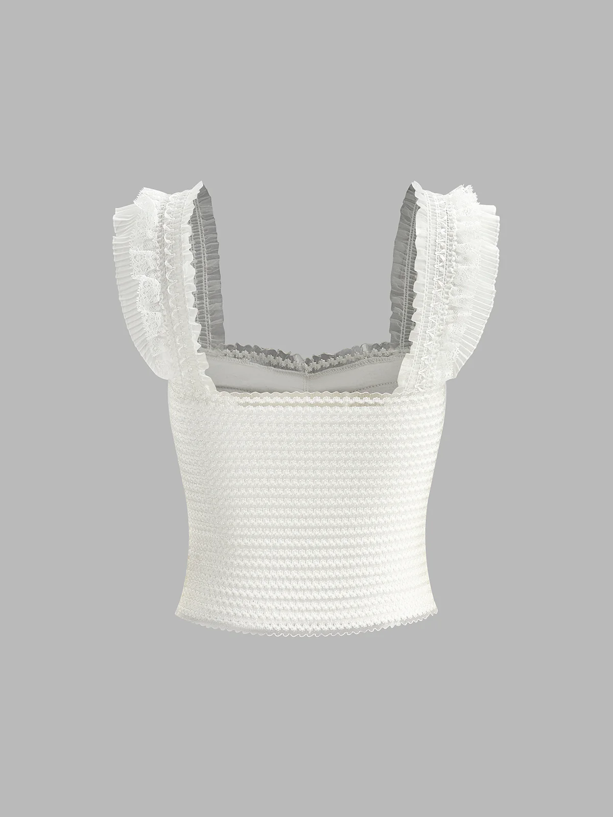 Ruffled Strap Buttoned Smocked Top - Takermore