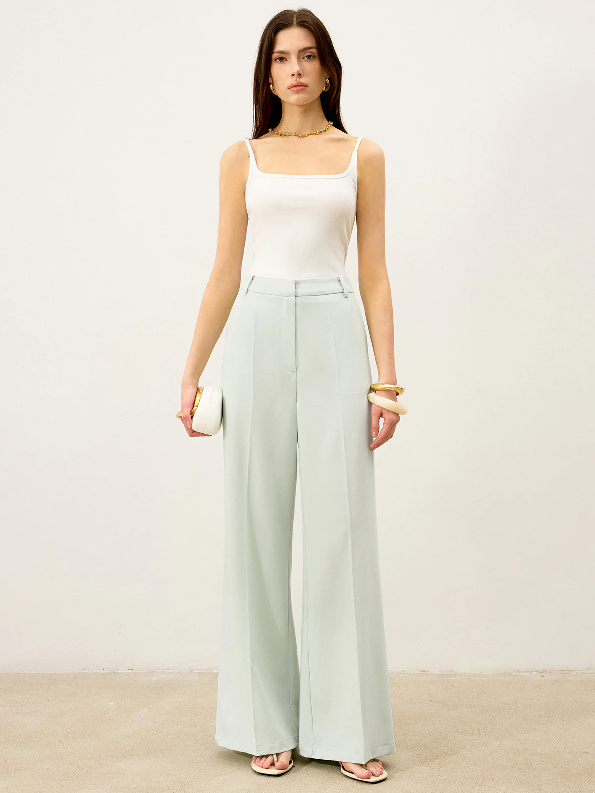 High-Waisted Wide-Leg Pants - Takermore