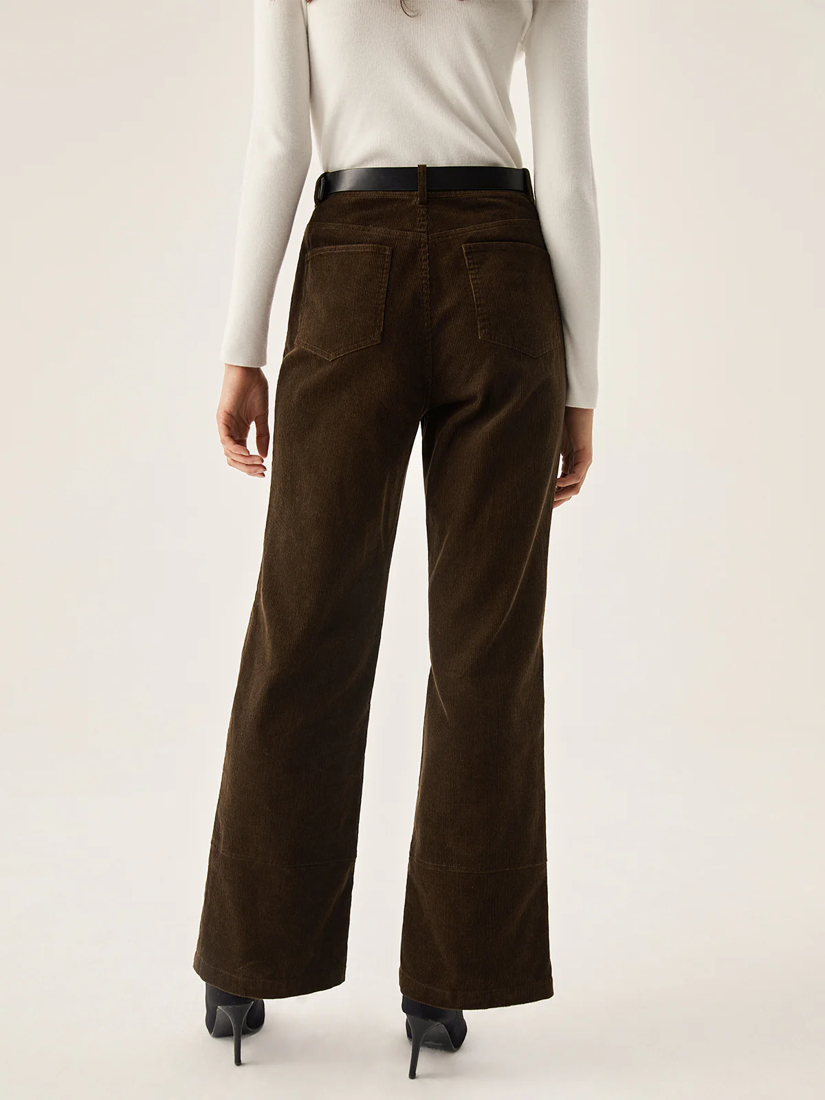 Corduroy Wide Leg Pocket Pants - Takermore