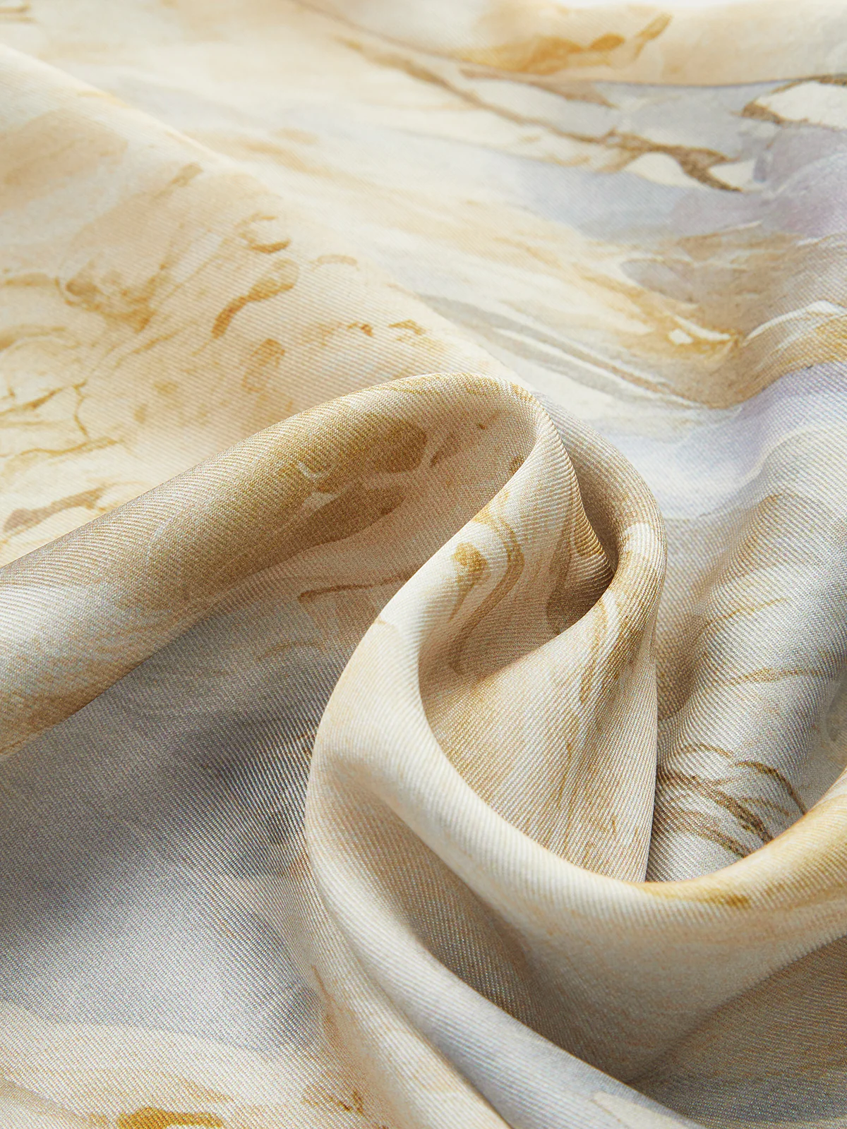 Marble Print Straight-Leg Pants - Takermore