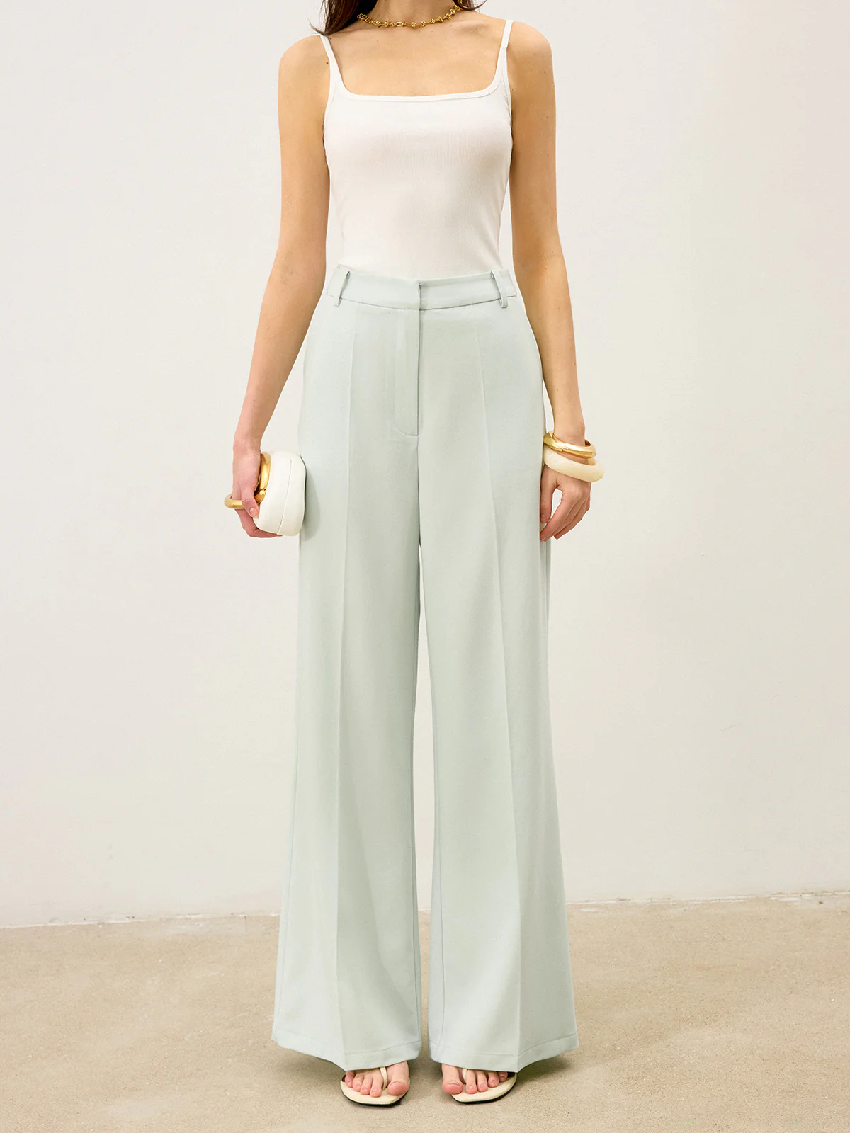 High-Waisted Wide-Leg Pants - Takermore