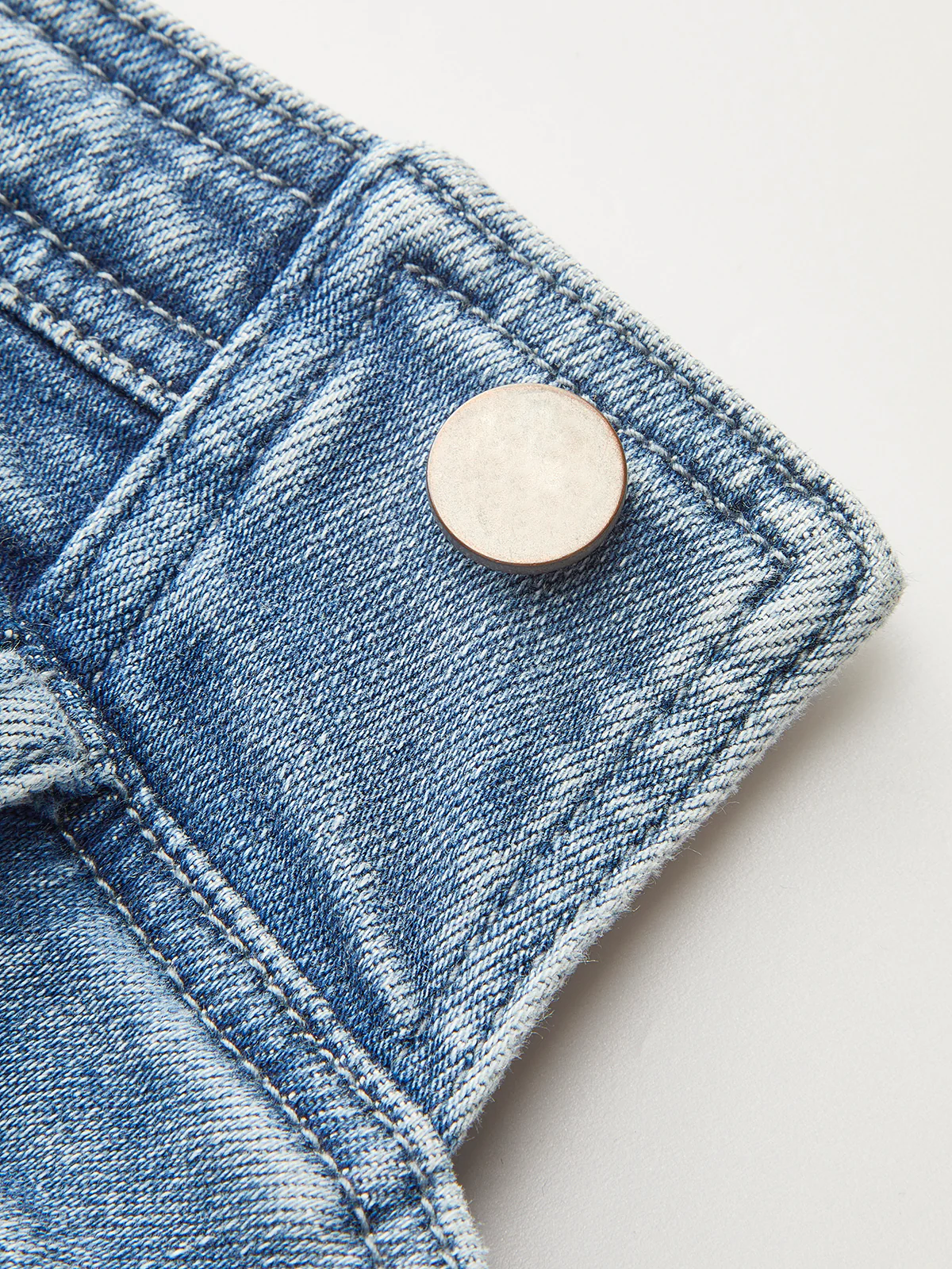 Asymmetrical Pleated Denim Strapless Top - Takermore