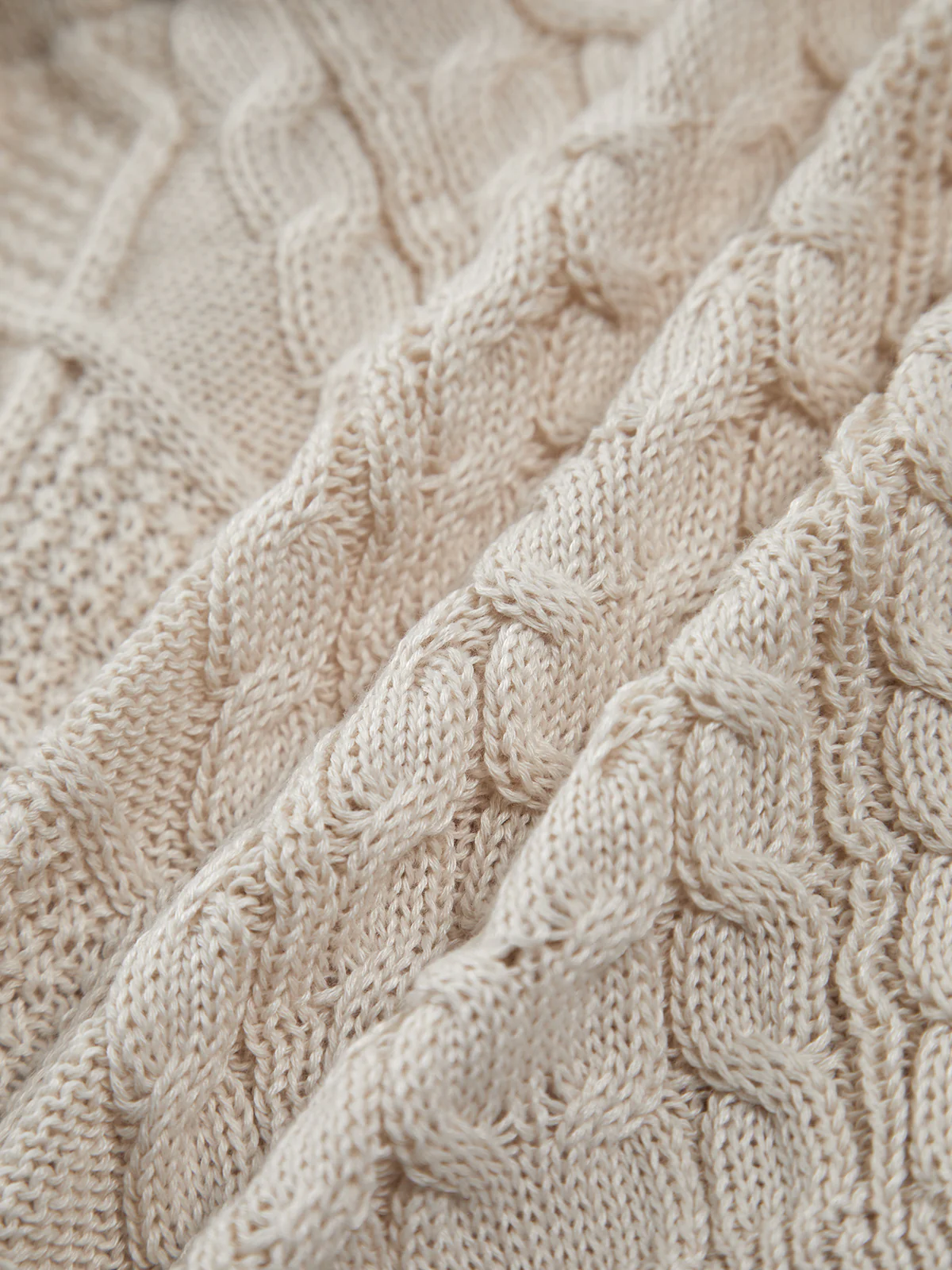 Drawstring Open Back Cable Knit Halter Crop Top - Takermore