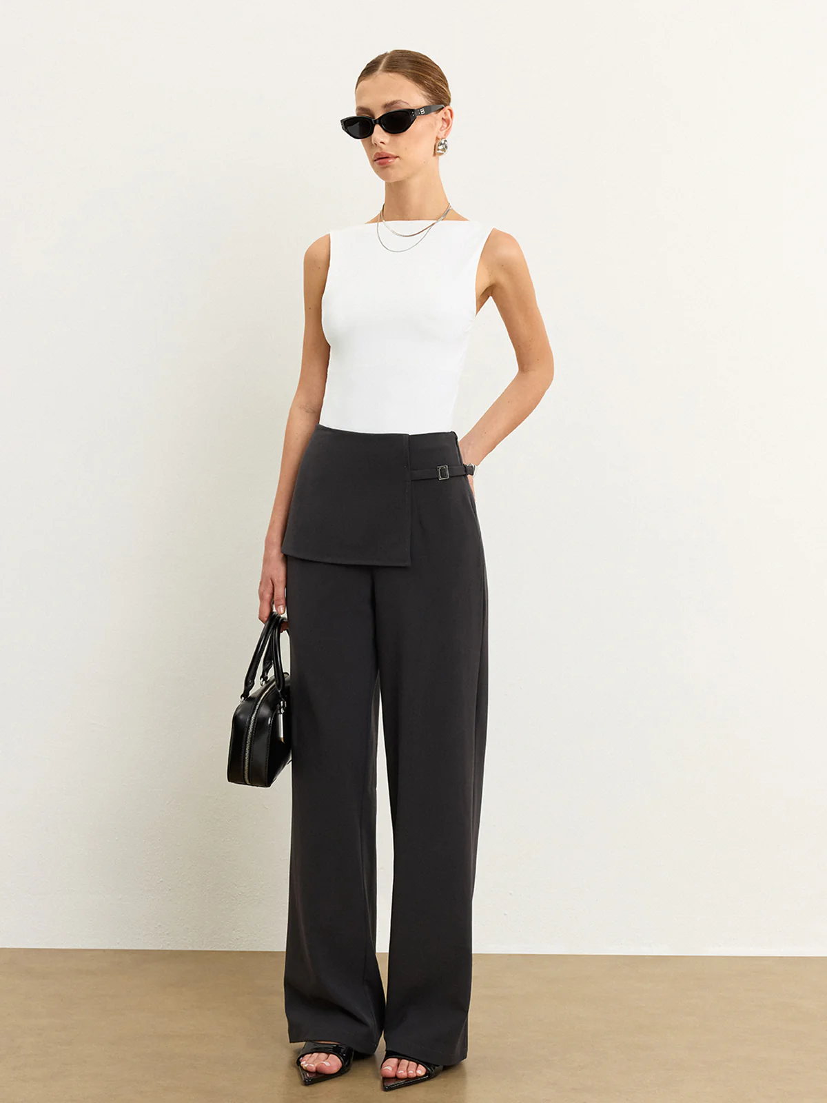 Asymmetric Waist Pants - Takermore
