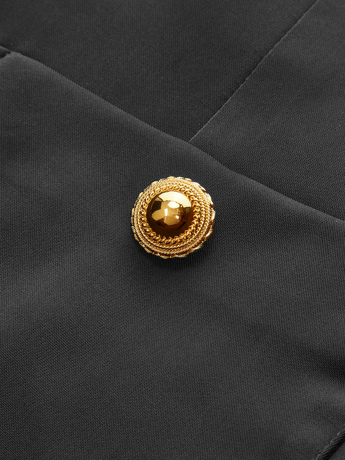 Ruffled Hem Metal Button Mini Dress Without Belt - Takermore