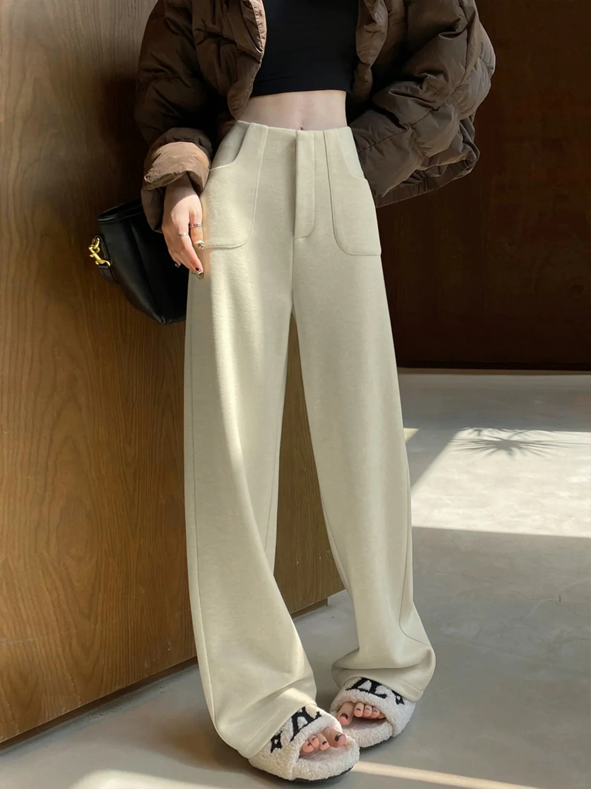 Casual Corduroy Pants Without Belt - Takermore