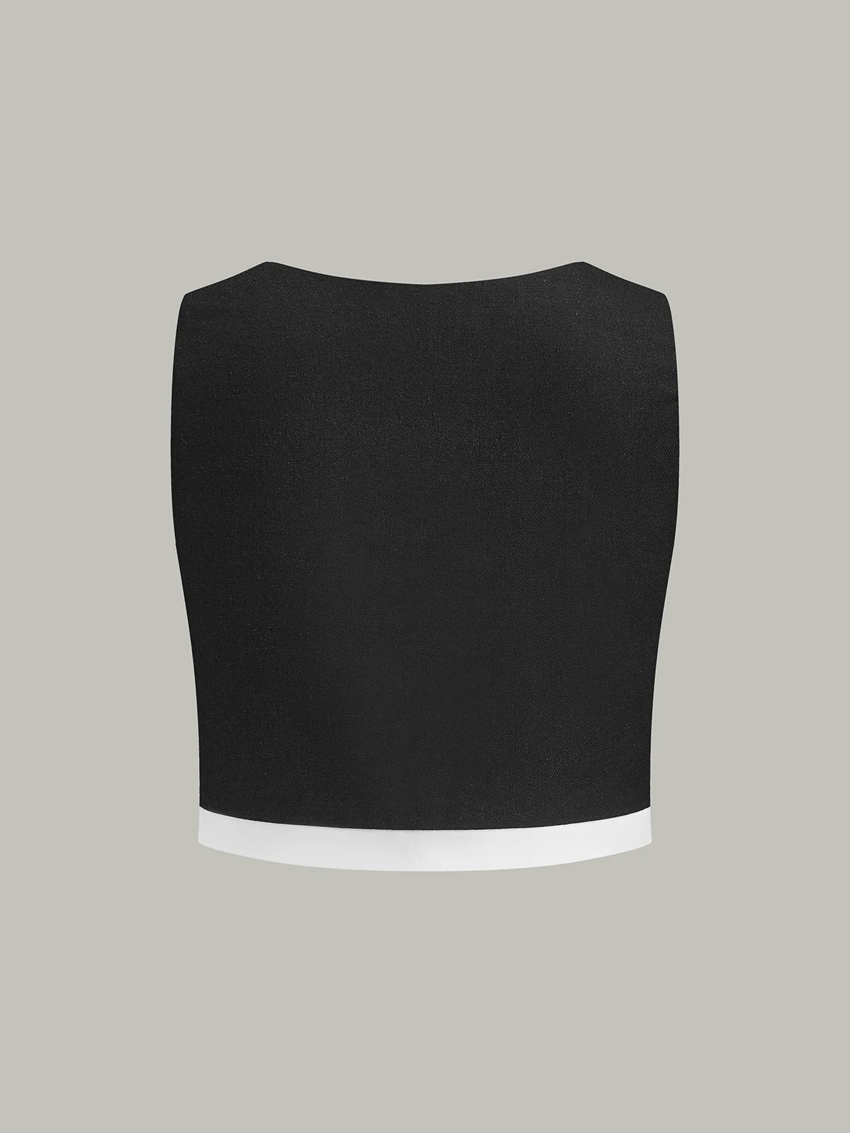 Contrast Trim Skirt Set - Takermore