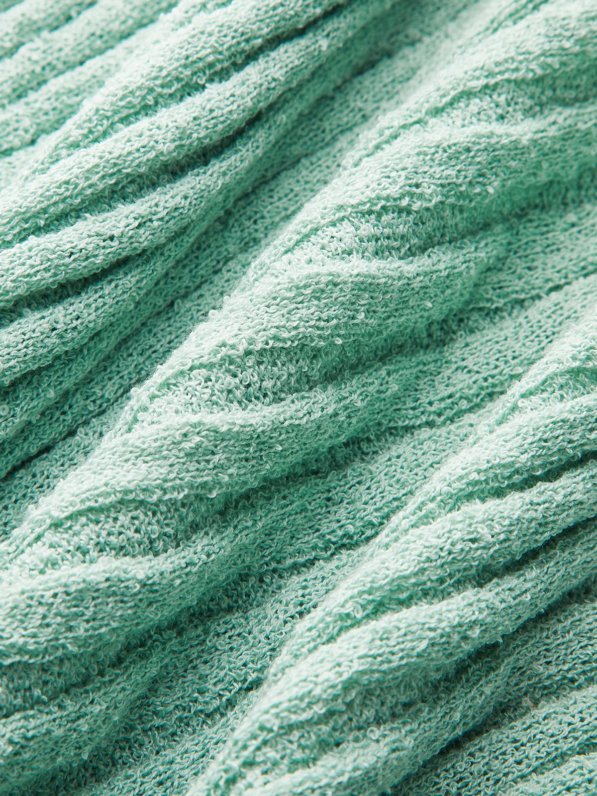 Ribbed Textured Knit Midi Dress with Polo Collar - Takermore