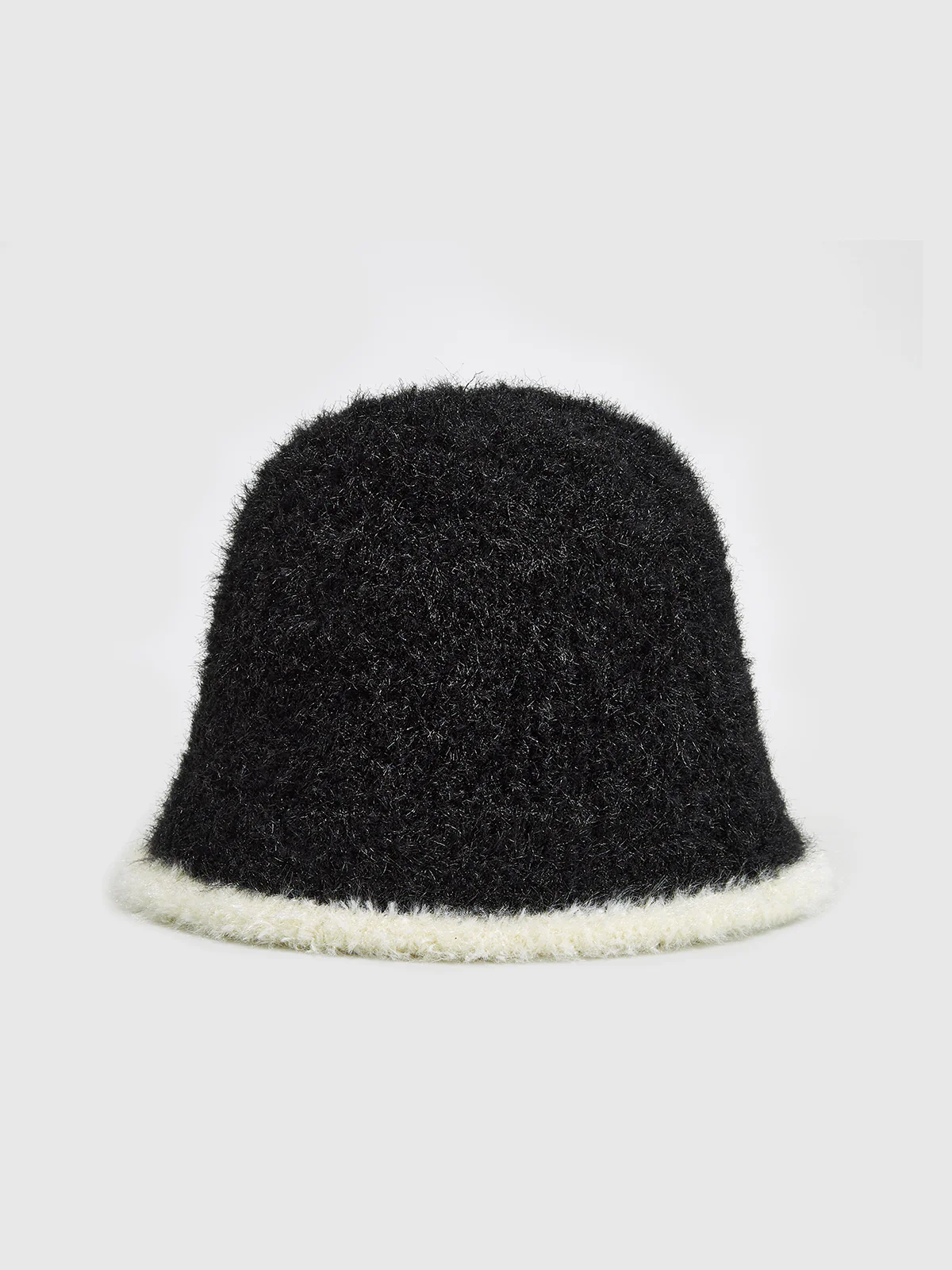 Contrast Trim Plush Bucket Hat - Takermore