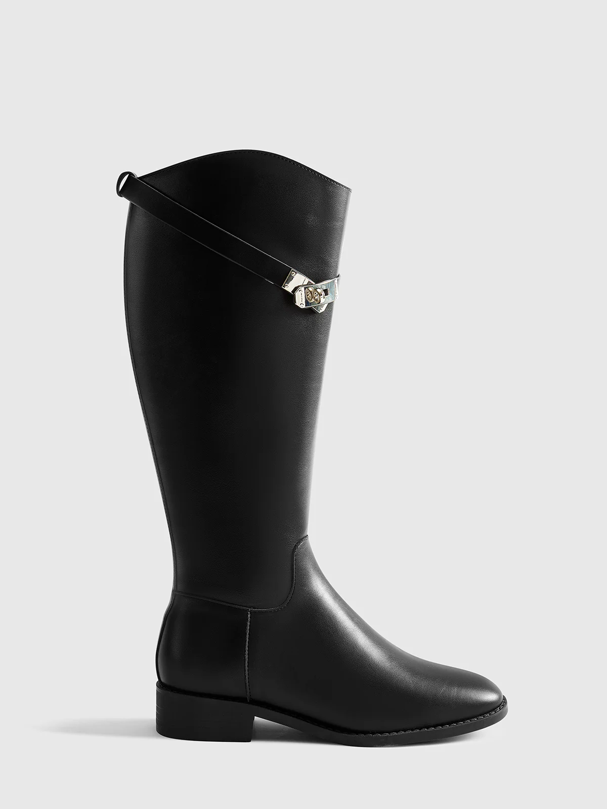 Belted Knee-High Knight Boots - Takermore