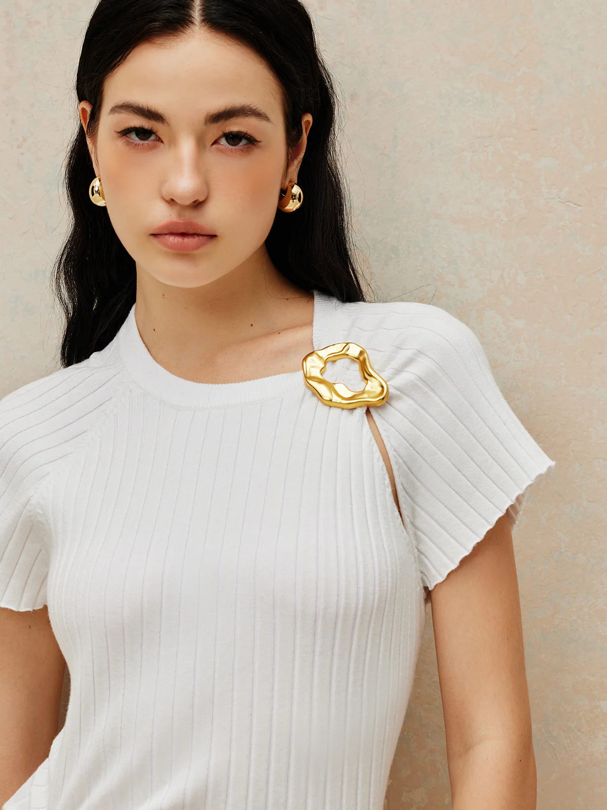 Metal Decoration Sweater Dress - Takermore