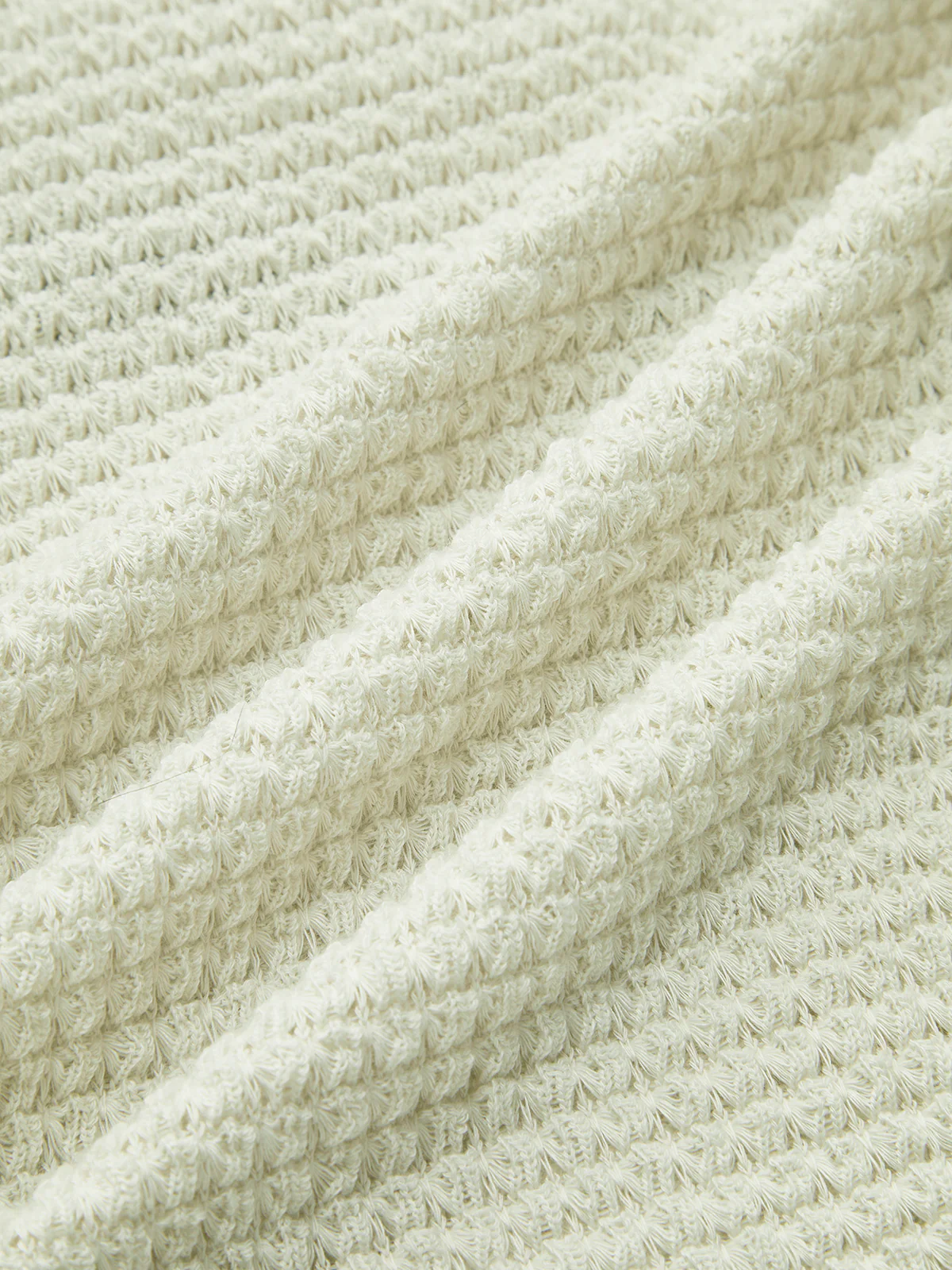 Plain Waffle Slim Sweater - Takermore